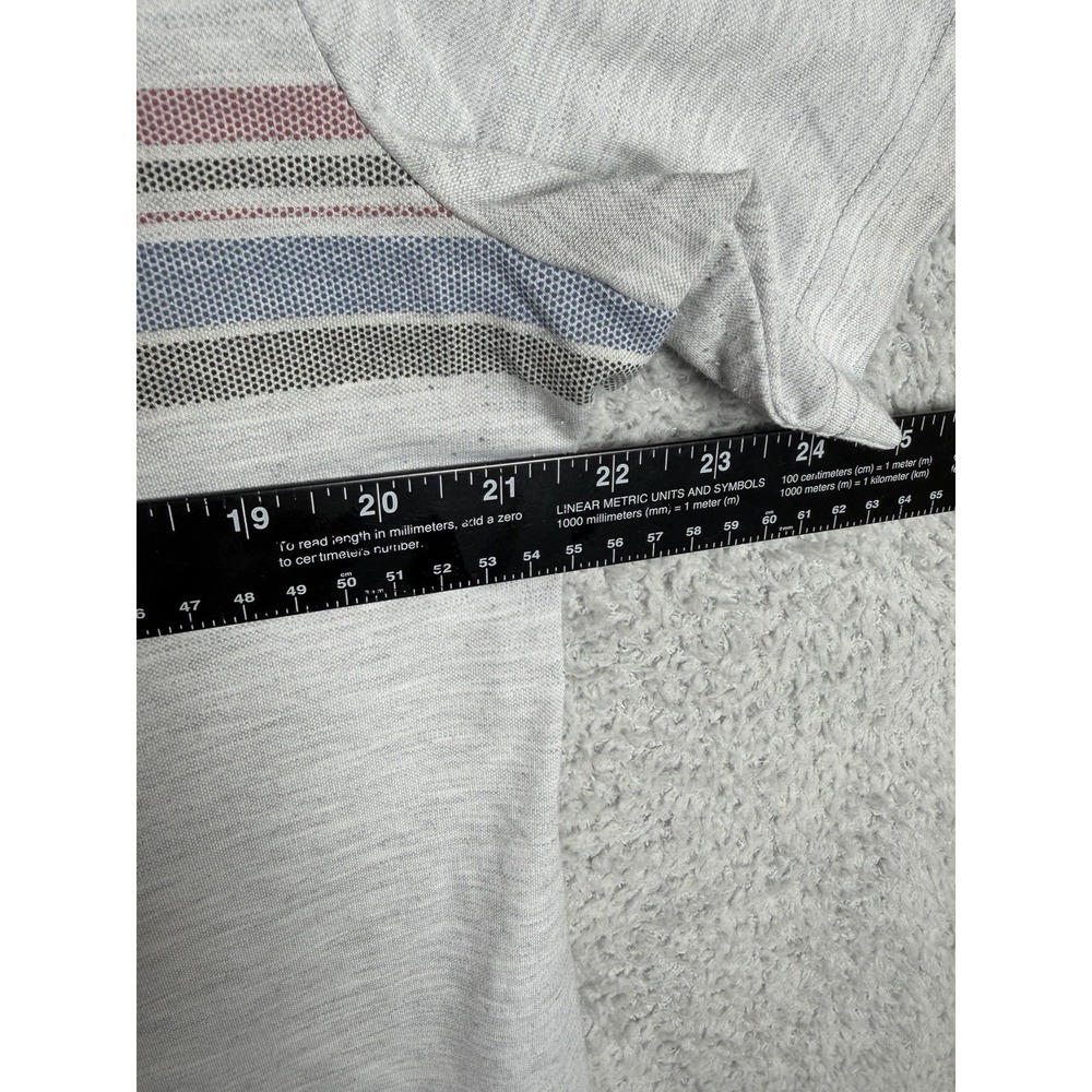 Travis Mathew Polo Shirt Men's Size L Gray Striped Stretch‎ Short Sleeve Golf - Picture 4 of 6